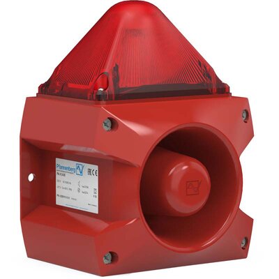 Sygnalizator optyczno-akustyczny PA X 5-05, czerwony palnik ksenonowy, 105 dB, 80 tonów, 230 V AC, IP66, 23351105000