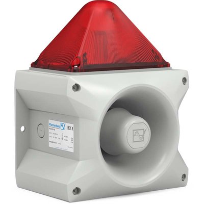 Sygnalizator optyczno-akustyczny PA X 10-10, czerwony palnik ksenonowy, 110 dB, 80 tonów, 24 V DC, IP66, 23361805055