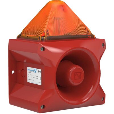 Sygnalizator optyczno-akustyczny PA X 10-10, pomarańczowy palnik ksenonowy, 110 dB, 80 tonów, 24 V DC, IP66, 23361804000
