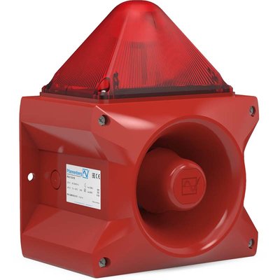 Sygnalizator optyczno-akustyczny PA X 10-10, czerwony palnik ksenonowy, 110 dB, 80 tonów, 115 V AC, IP66, 23361155000