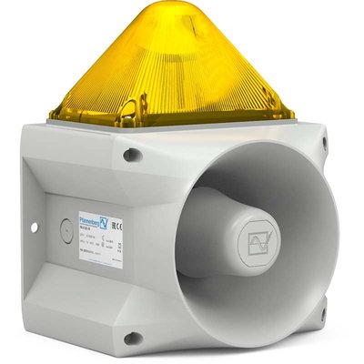 Sygnalizator optyczno-akustyczny PA X 20-15, żółty palnik ksenonowy, 120 dB, 80 tonów, 115 V AC, IP66, 23372153055