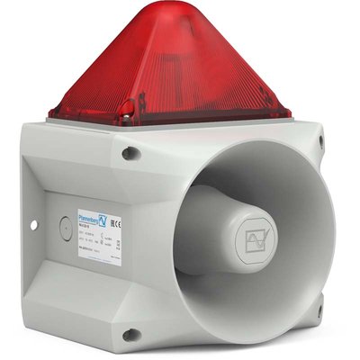 Sygnalizator optyczno-akustyczny PA X 20-15, czerwony palnik ksenonowy, 120 dB, 80 tonów, 230 V AC, IP66, 23372105055