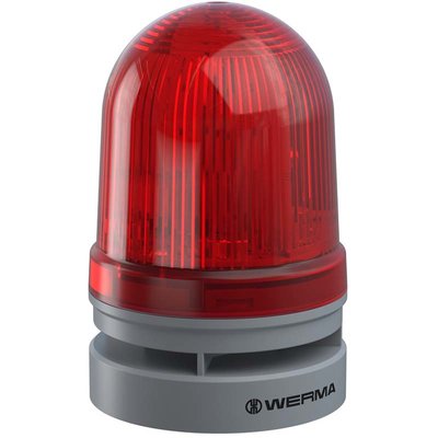Sygnalizator optyczno-akustyczny 461, czerwony LED, 110 dB, 10 tonów, 115-230 V AC, IP66, 46112060