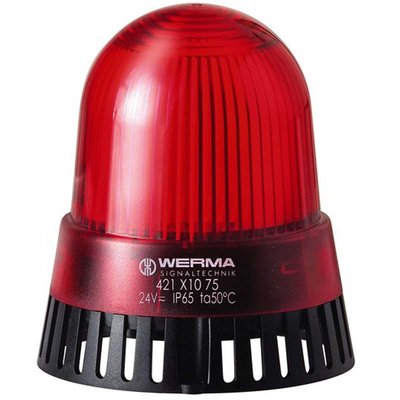 Sygnalizator optyczno-akustyczny 420, czerwony LED, 105 dB, 8 tonów, 24 V AC/DC, IP65, 42012075
