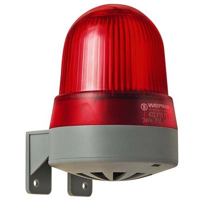 Sygnalizator optyczno-akustyczny 422, czerwony LED, 109 dB, 8 tonów, 24 V AC/DC, IP65, 42212075