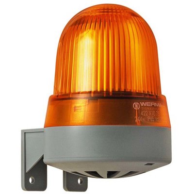 Sygnalizator optyczno-akustyczny 422, żółty LED, 92 dB, 2 tony, 230 V AC, IP65, 42231068