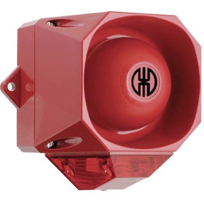 Sygnalizator optyczno-akustyczny 439, czerwony palnik ksenonowy, 105 dB, 32 tonów, 110-230 V AC, IP66, 43901068