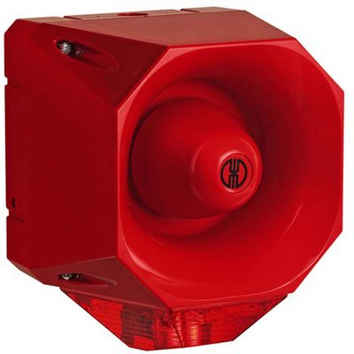 Sygnalizator optyczno-akustyczny 442, czerwony palnik ksenonowy, 120 dB, 42 tonów, 115-230 V AC, IP66, 44201068