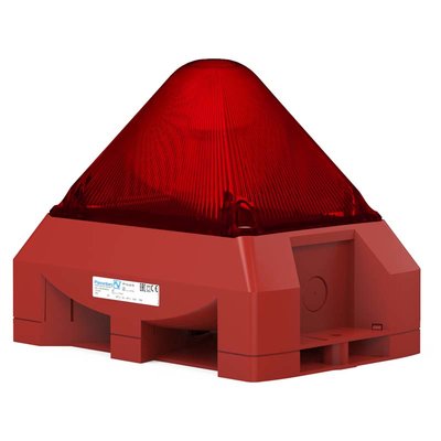 Sygnalizator optyczno-akustyczny PY X-LA, czerwony palnik ksenonowy, 100 dB, 8 tonów, 24 V DC, IP66, 21565805000
