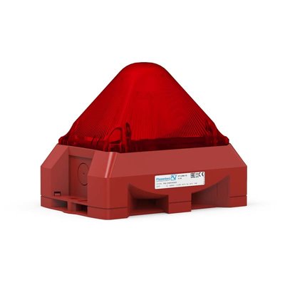 Sygnalizator optyczno-akustyczny PY X-MA-10, czerwony palnik ksenonowy, 100 dB, 8 tonów, 230 V AC, IP66, 21555105000