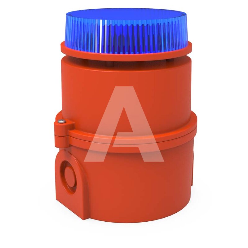 Sygnalizator optyczno-akustyczny niebieski 100 dB, 32035807000