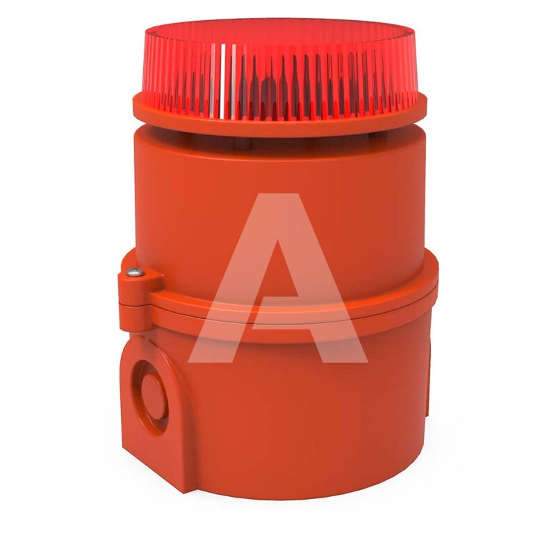 Sygnalizator optyczno-akustyczny czerwony 100 dB, 32035805000