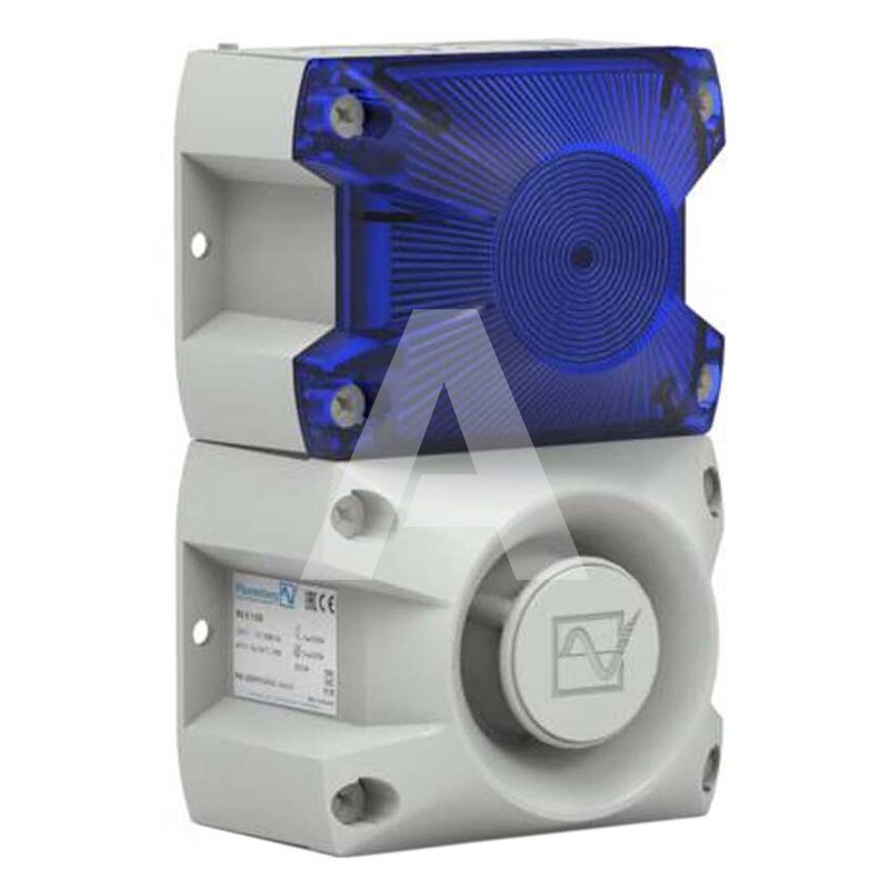 Sygnalizator optyczno-akustyczny niebieski 100dB, 23311807056