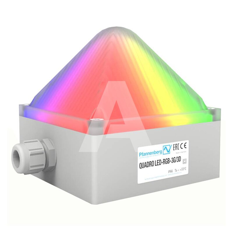 Sygnalizator optyczny RGB, QUADRO LED-RGB-3G/3D, 24 V DC, 21109638009