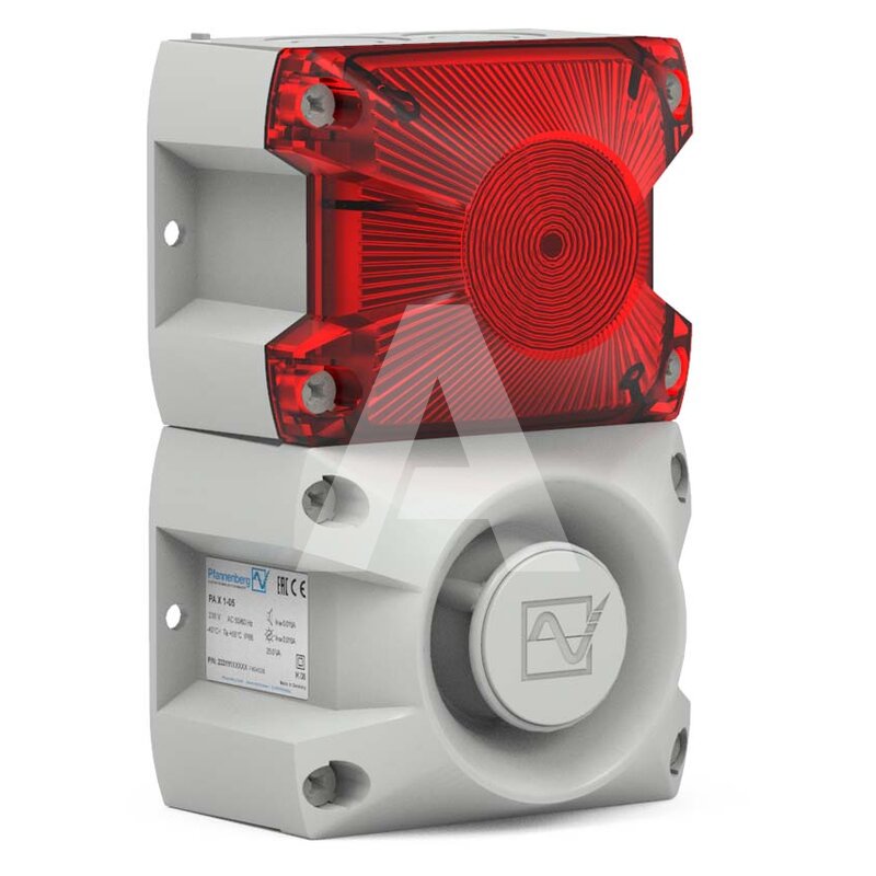 Sygnalizator optyczno - akustyczny czerwony, 100dB, PA X 1-05, 24 V DC, 23311805056