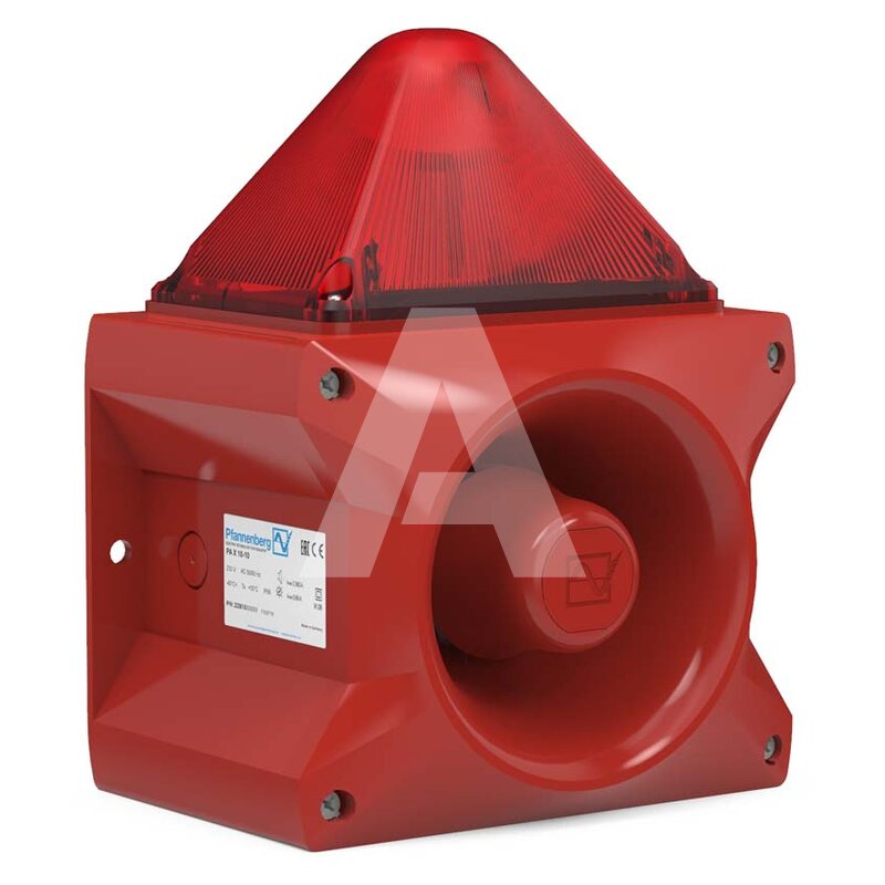 Sygnalizator optyczno - akustyczny czerwony, 110dB, PA X 10-10, 24 V DC, 23361805001