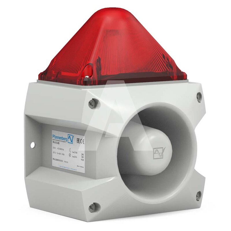Sygnalizator optyczno - akustyczny czerwony, 105dB, PA X 5-05, 24 V DC, 23351805056