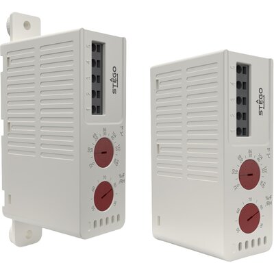 Higroterma elektroniczna ETF 012, zakres regulacji NC/NO od 0°C do 60°C, od 50% do 90% RH, 24-240 V AC/DC, UL, 01260.0-00