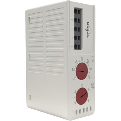 Higroterma elektroniczna ETF 012, zakres regulacji NC/NO od 0°C do 60°C, od 50% do 90% RH, 24-240 V AC/DC, UL, 01260.0-01