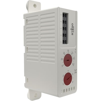 Higroterma elektroniczna ETF 012, zakres regulacji NC/NO od 0°C do 60°C, od 50% do 90% RH, 24-240 V AC/DC, UL, 01260.0-00