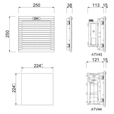 Wentylator filtrujący ATV4440 - schemat