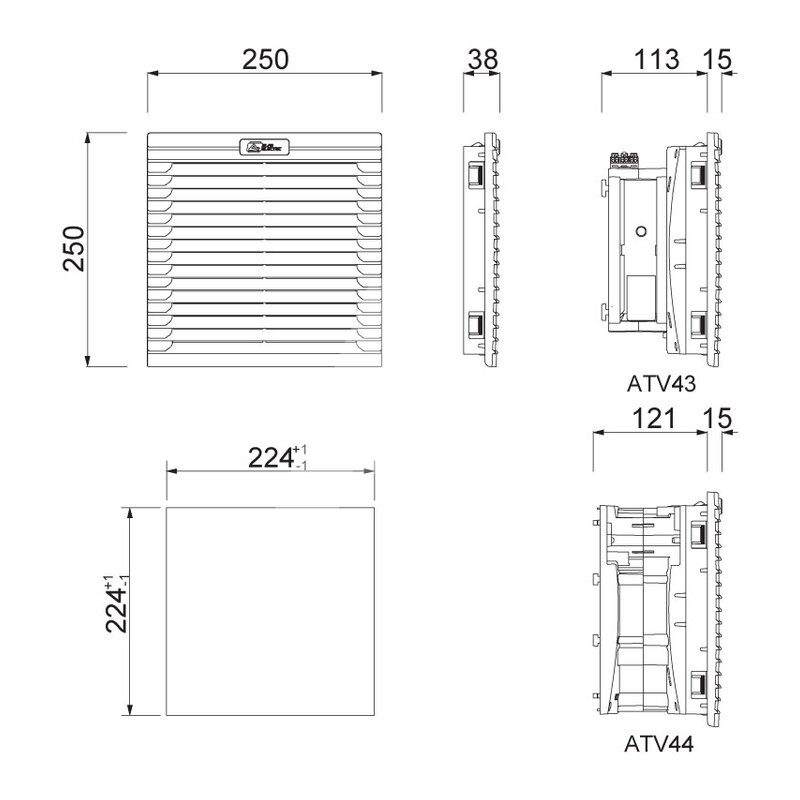 Wentylator filtrujący ATV4440 - schemat