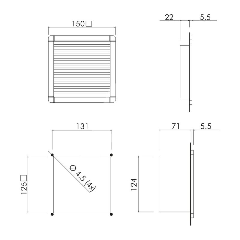 Wentylator filtrujący ALFA1524BPTB - schemat