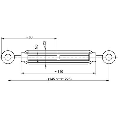 Ściągacz śrubowy M6, 1033254 - schemat