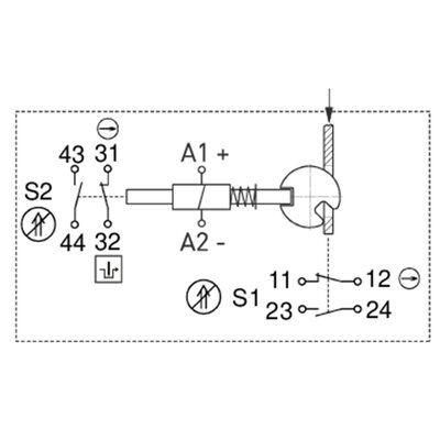Wyłącznik ryglujący bezpieczeństwa Ex, 1298837 - schemat2