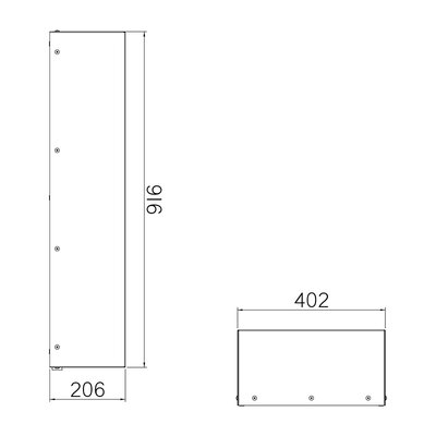 Wymiennik powietrze / woda typu Indoor EXW25U1220 - schemat