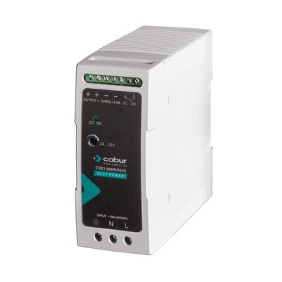 Zasilacz 1-fazowy, wejście 120–230 V AC / wyjście 24 V DC, 2,5 A, CSE1-060W/024V/AA
