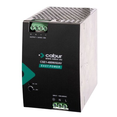 Zasilacz 1-fazowy, wejście 120–230 V AC / wyjście 24 V DC, 20 A, CSE1-480W/024V/AA