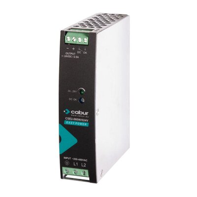 Zasilacz 1-2-fazowy, wejście 180–550 V AC / wyjście 24 V DC, 2,5 A, CSE2-060W/024V/AA