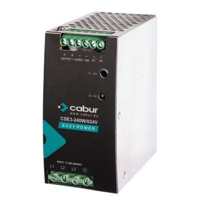 Zasilacz 3-fazowy, wejście 400–500 V AC / wyjście 24 V DC, 10 A, CSE3-240W/024V/AA