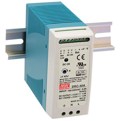 Zasilacz buforowy 230 V AC / 27,6 V DC, 1,45 A, 40 W, DRC-40B