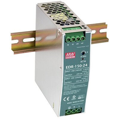 Zasilacz impulsowy 230 V AC / 24 V DC, 6,5 A, 150 W, EDR-150-24
