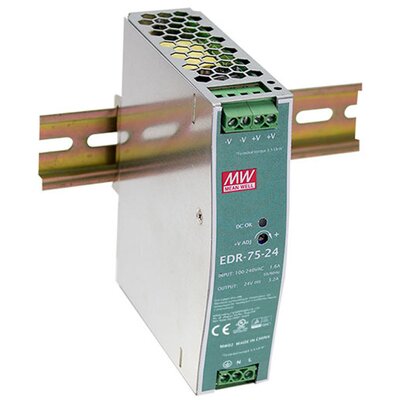 Zasilacz impulsowy 230 V AC / 48 V DC, 1,6 A, 76 W, EDR-75-48