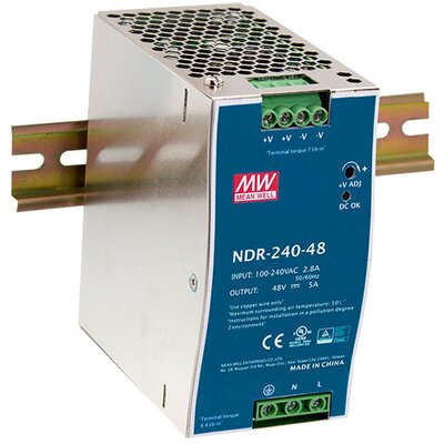 Zasilacz impulsowy 230 V AC / 48 V DC, 5 A, 240 W, NDR-240-48
