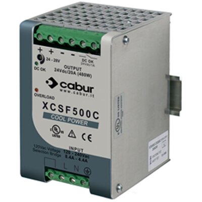 Zasilacz impulsowy 230 V AC/24 V DC, 20 A, 480 W, XCSF500C