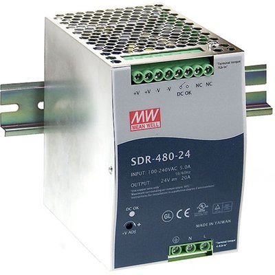 Zasilacz impulsowy 230 V AC / 48 V DC, 10 A, 480 W, SDR-480-48