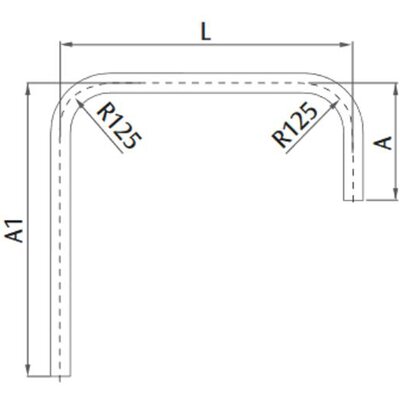 Profil wsporczy J ze stali nierdzewnej 304L, ERJ-030503X