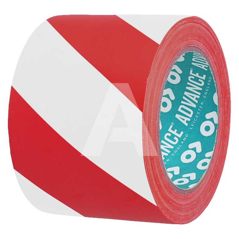 Taśma ostrzegawcza PVC, AT8 100/33 biało-czerwona