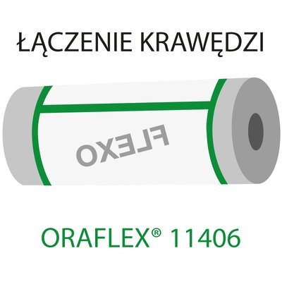 Taśma jednostronnie klejąca do łączenia krawędzi fotopolimerów, szerokość 25 mm, zielona, ORAFLEX 11406 25/66