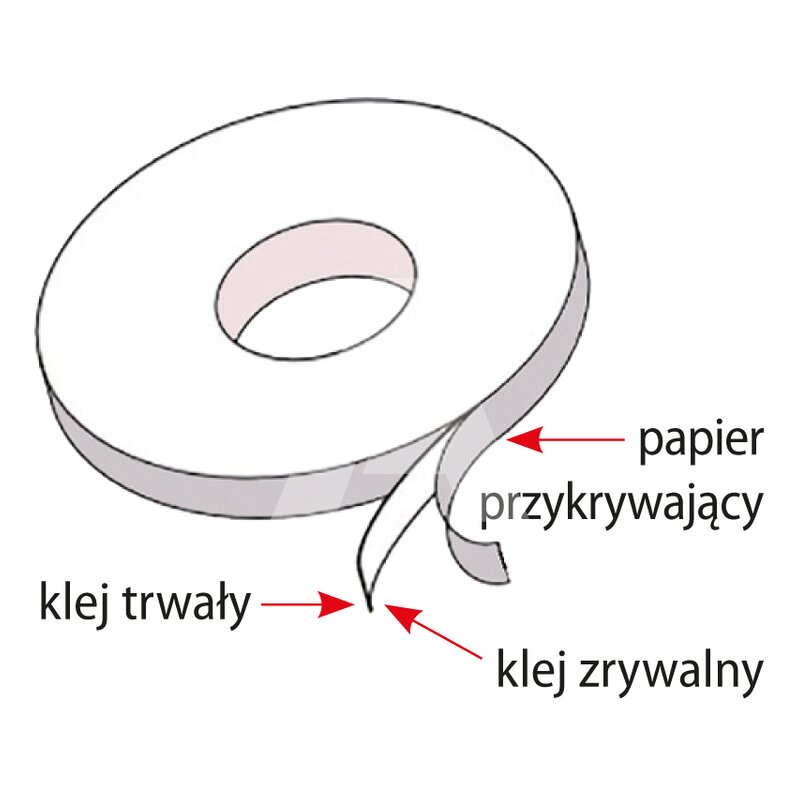Taśmy dwustronnie klejące zrywalne, ZKB 9/50