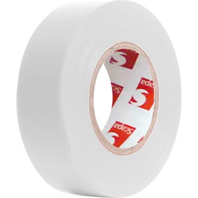 Taśma elektroizolacyjna PVC, biała, SCAPA 2701 15/10