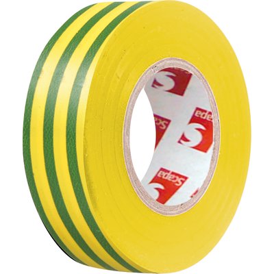 Taśma elektroizolacyjna PVC, żółto-zielona, SCAPA 2701 19/20
