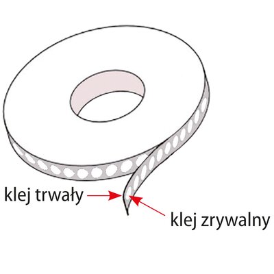 Wykroje kółka z taśmy dwustronnie klejącej zrywalnej ORABOND 1331, średnica 19 mm