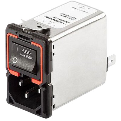 Filtr z gniazdem IEC 250 V AC, 10 A, wsuwka, FN9280E-10-06