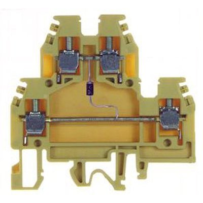 Złącze śrubowe 4 mm², 2-piętrowe, z diod,ą 60 A, DAS.4/D60